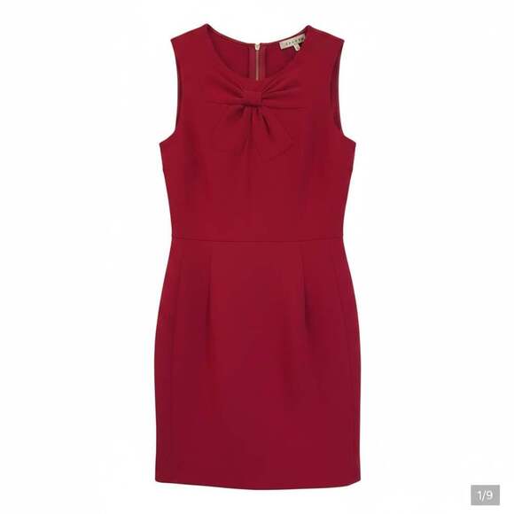Sandro Dresses & Skirts - Sandro Paris Hot Pink Magenta Bow Fitted Mini Dress Size XS